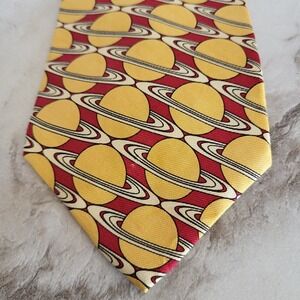 Saturn Tie for The Field Museum of Natural History Red Yellow